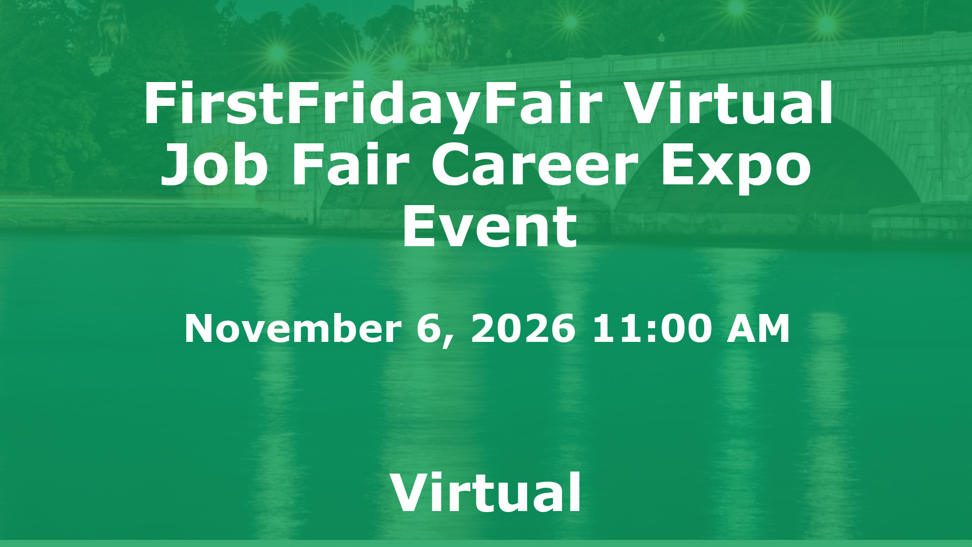 FirstFridayFair Virtual Job Fair Career Expo Event event image